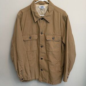 Old Navy Men's Tan Quilted Shirt Jacket. Size Medium